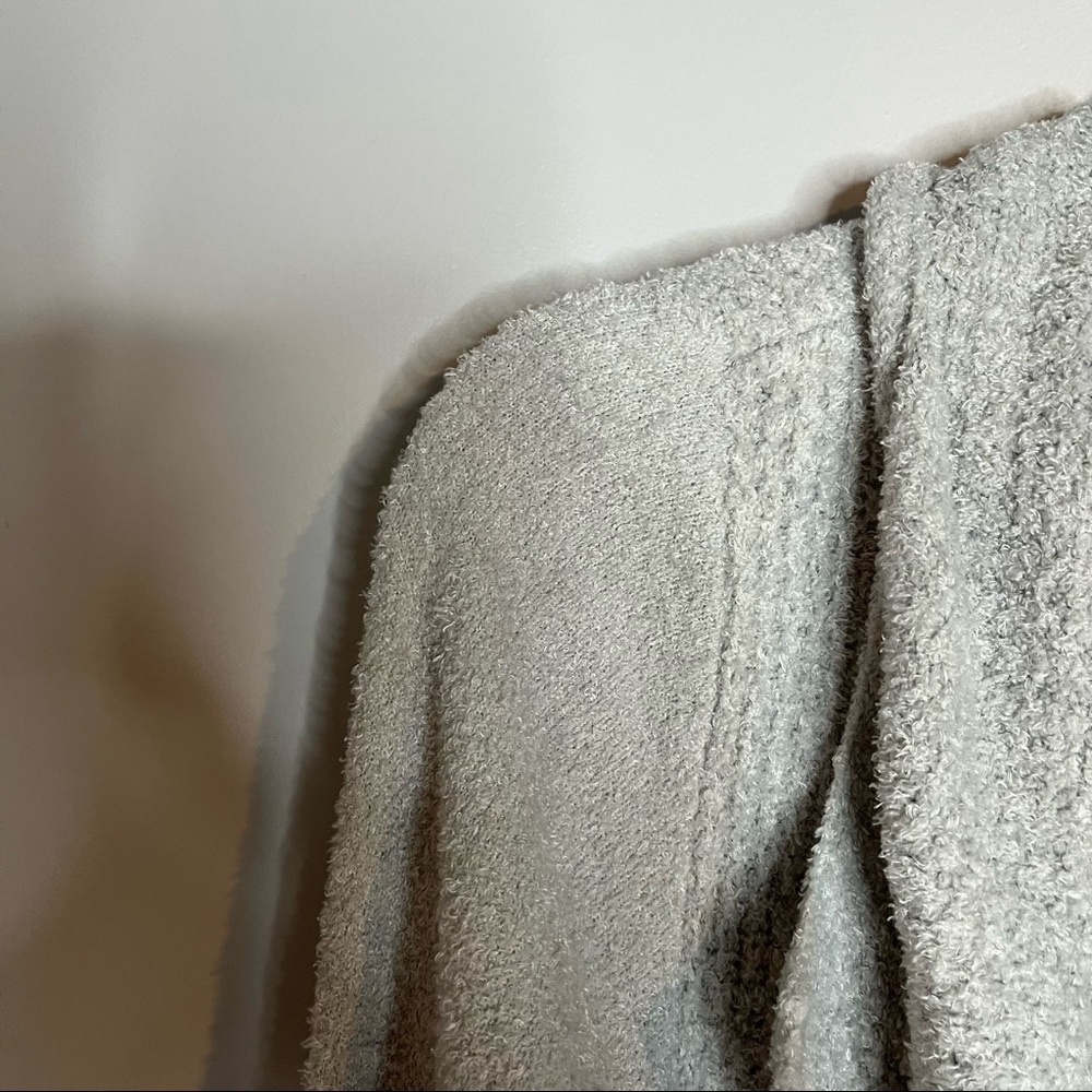 Barefoot Dreams Cozy Chic Lite Coastal Cardigan Size S Small Light Gray Open. - Picture 2 of 6